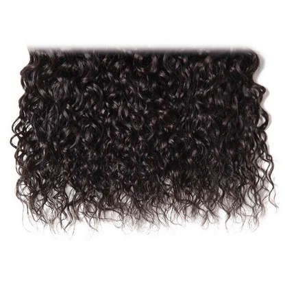 Remy Forte Water Wave Hair Bundles 4 Pcs With 4×4 Lace Closure Human Hair Bundles Tangle Free