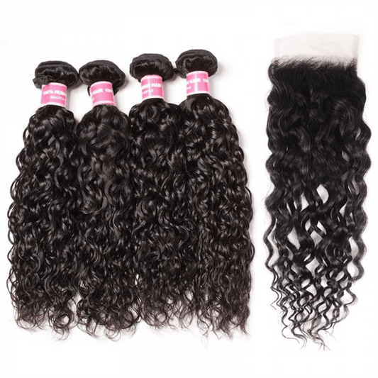 Lace frontal and bundles water outlet wave