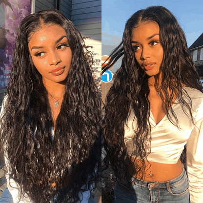 Remy Forte Water Wave Hair Bundles 4 Pcs With 4×4 Lace Closure Human Hair Bundles Tangle Free