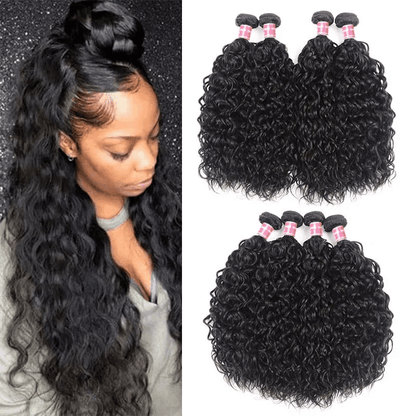 Remy Forte Water Wave Virgin Hair 4 Bundles Wet and Wavy Human Hair Bundles