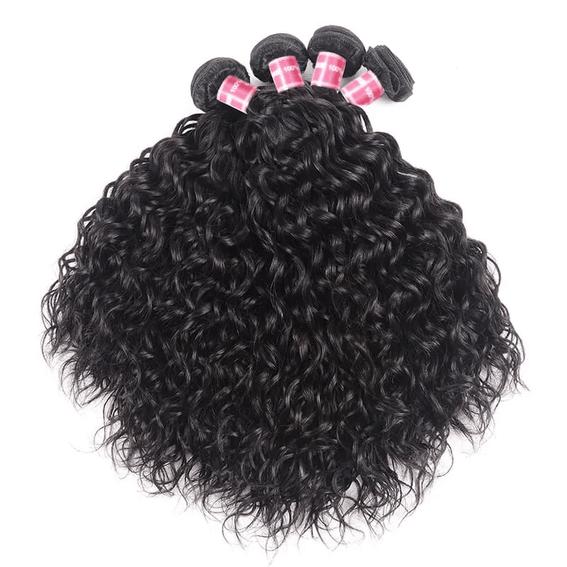 Remy Forte Water Wave Virgin Hair 4 Bundles Wet and Wavy Human Hair Bundles