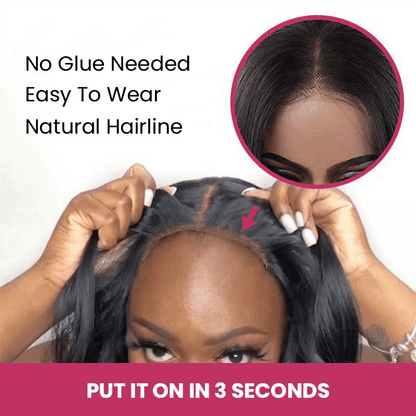 wear and go glueless wigs black color