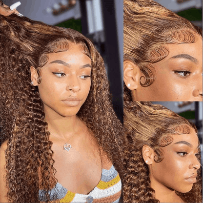 Glueless Wear Go 4×4 HD Lace Wig Pre Cut Lace Highlight Deep Wave Beginner Friendly