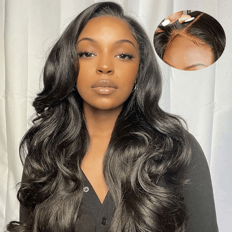 black color wear and go glueless wigs