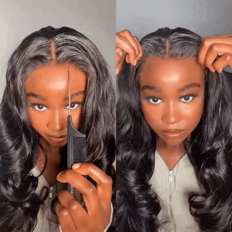 pre cut lace wig lace front human hair