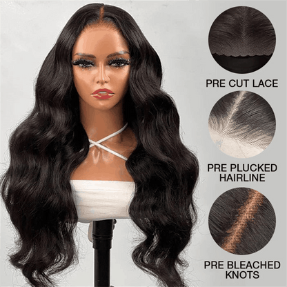 Flash Sale Wear Go Body Wave Lace Wig Glueless Pre-Cut Lace Wig For Valentine's Day