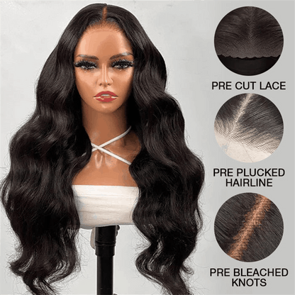 Black Friday Wear Go Body Wave Wig Quick & Easy Body Wave Natural Black