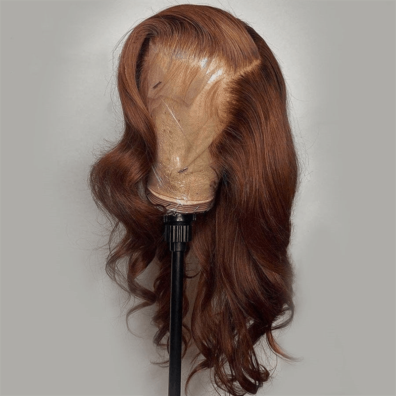 Pre Cut Wear Go Glueless Chocolate Brown #4 Body Wave And Straight 13×4 Lace Front Wig