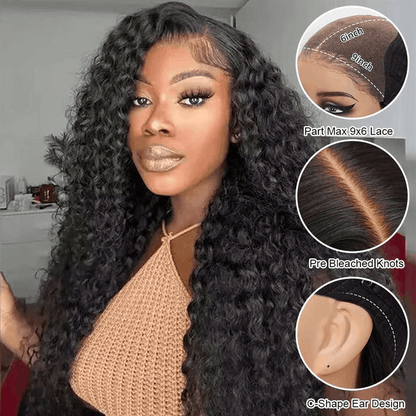 Wear Go Glueless 9×6 Parting Max Lace Human Hair Wig M-Cap Bleached Knots All Day Comfort Fit Wig