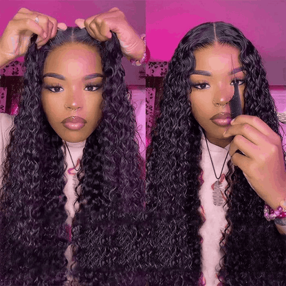 Flash Sale Beginner Friendly Kinky Curly Wigs Pre Cut Lace Wear Go Lace Wigs For Valentine's Day