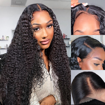 Flash Sale Beginner Friendly Kinky Curly Wigs Pre Cut Lace Wear Go Lace Wigs For Valentine's Day