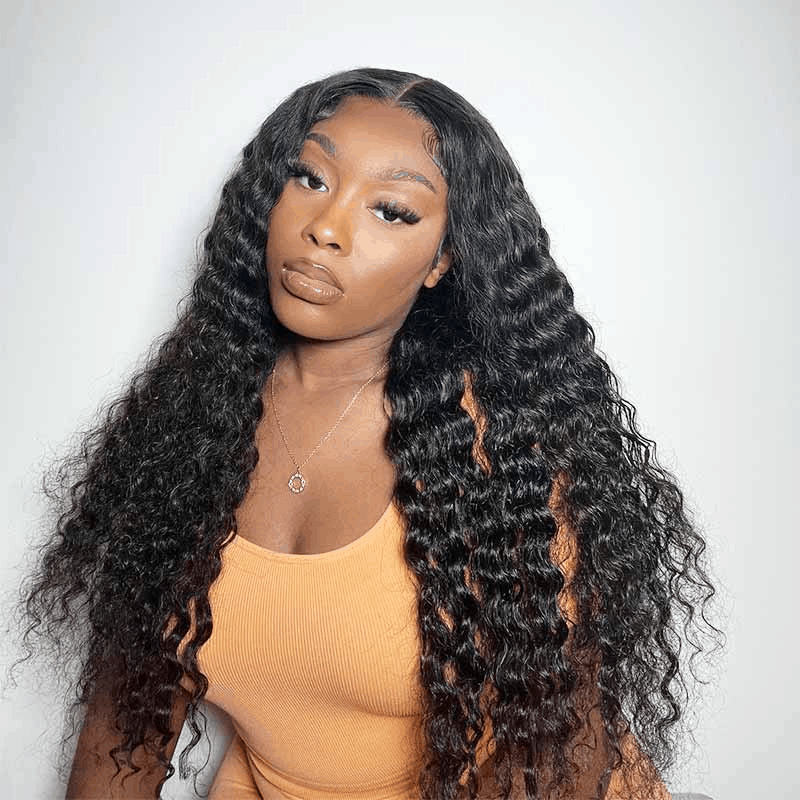 Wear Go Wig Deep Wave 6×4 Pre Cut Lace Glueless Human Hair Pre Plucked