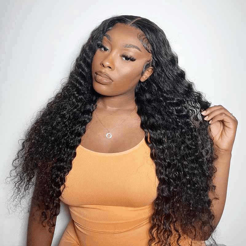 Wear Go Wig Deep Wave 6×4 Pre Cut Lace Glueless Human Hair Pre Plucked