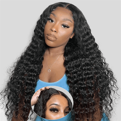 Wear Go Wig Deep Wave 6×4 Pre Cut Lace Glueless Human Hair Pre Plucked