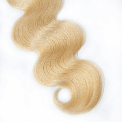 Remy Forte #613 Blonde Body Wave Hair 3 Bundles With 4×4 Lace Closure 100% Human Hair Bundles