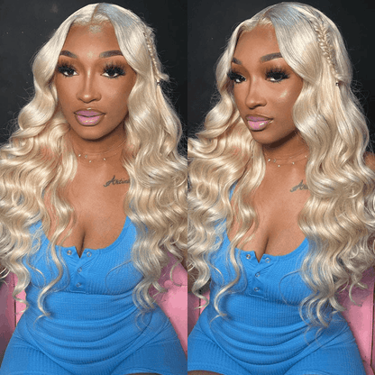 Remy Forte #613 Blonde Body Wave Hair 3 Bundles With 4×4 Lace Closure 100% Human Hair Bundles