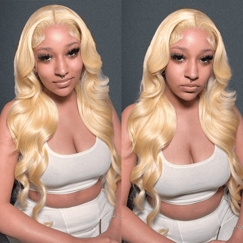 Remy Forte #613 Blonde Body Wave Hair 3 Bundles With 4×4 Lace Closure 100% Human Hair Bundles