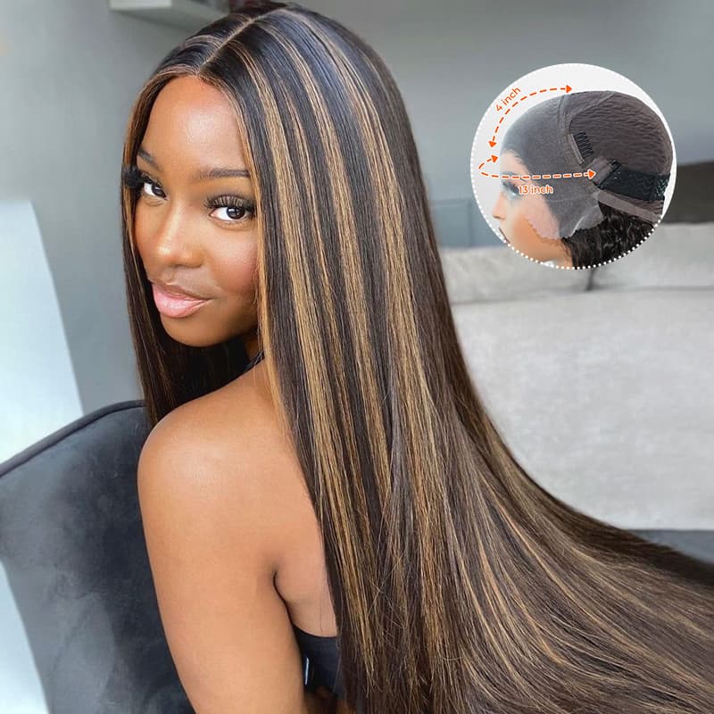 Flash Sale FB30 Highlight Straight 13×4 Lace And Full Lace Wig Human Hair Full Scalp Lace Wigs