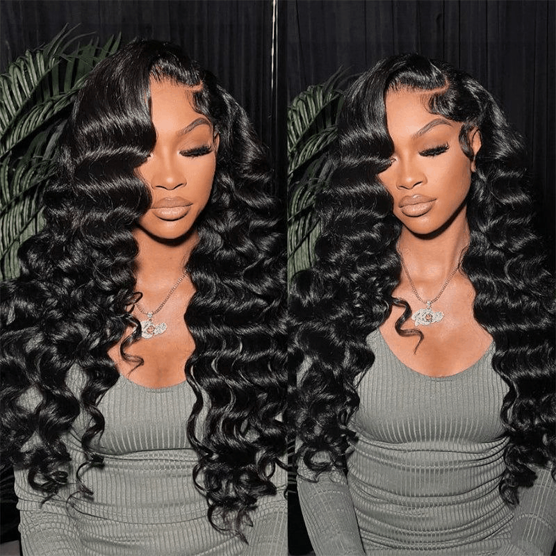Loose Deep Wave 7×5 Pre Cut Lace Wig Realistic Invisible Knots Wig Super Natural Glueless Human Hair