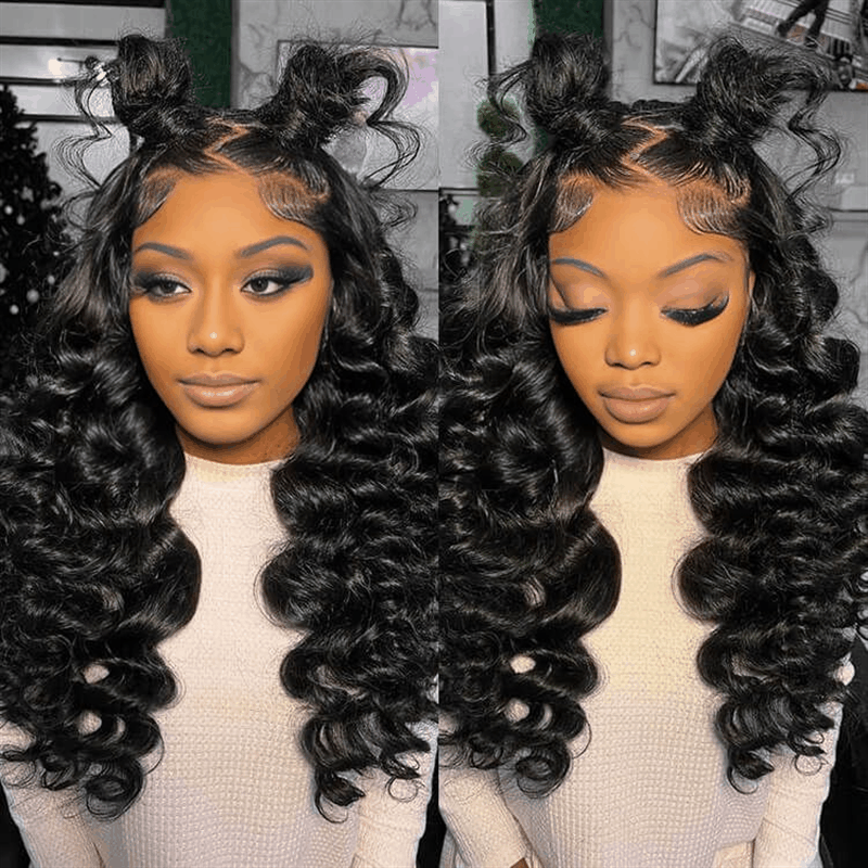 Loose Deep Wave 7×5 Pre Cut Lace Wig Realistic Invisible Knots Wig Super Natural Glueless Human Hair