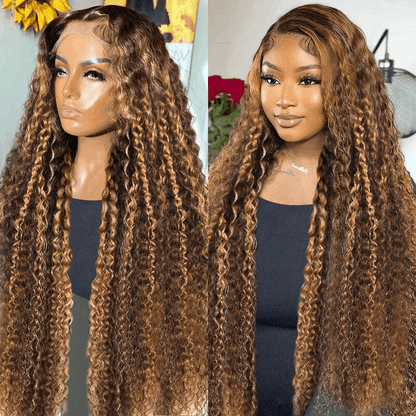 remyforte brown hair with honey blonde highlight glueless wigs