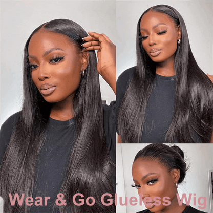 Flash Sale Silky Straight Hair Wear And Go Wig Pre Cut Lace Wigs For Valentine's Day