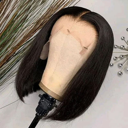 Black Friday & Cyber Monday Silky Straight Bob 13×4 Lace Frontal Wig Pre Plucked Human Hair Wig Flash Sale