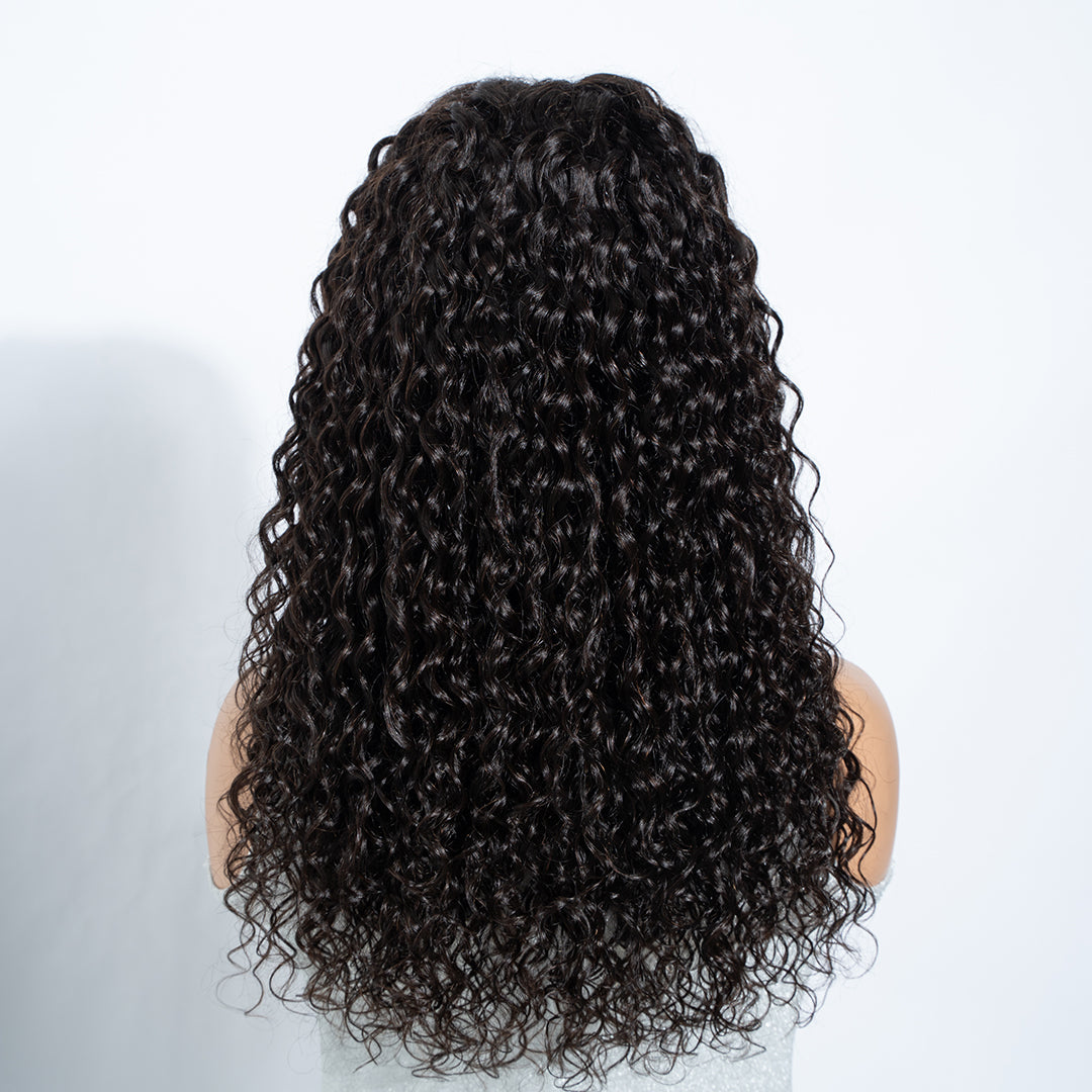 【Hot】Parting Max Water Wave 9x6 Lace Front Wig Pre Cut HD Lace Glueless Wear Go Human Hair Natural Black Beginner Friendly