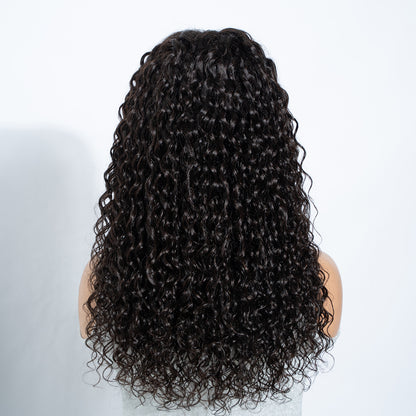 【Hot】Parting Max Water Wave 9x6 Lace Front Wig Pre Cut HD Lace Glueless Wear Go Human Hair Natural Black Beginner Friendly