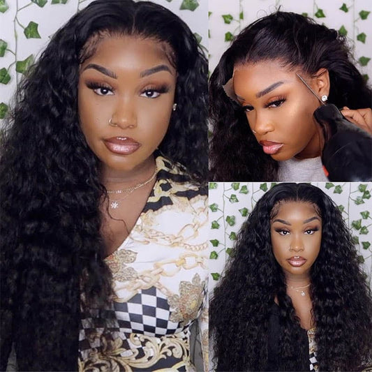Water Wave Glueless Wig Ready to Wear and Go Human Hair Wigs Pre Cut 4×6 Lace Wig