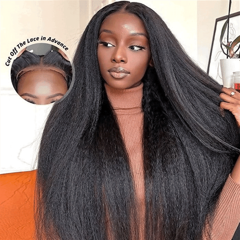 pre cut lace wig lace front human hair 