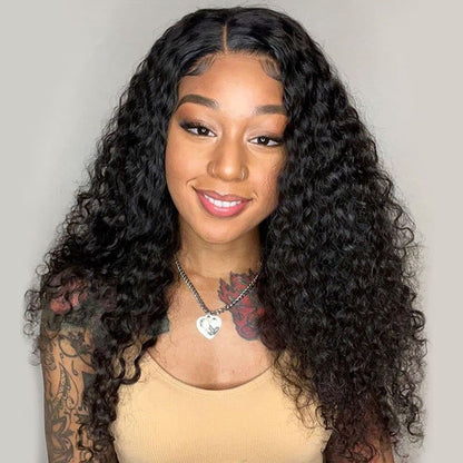 wear and go human hair wigs natural black color